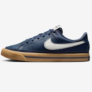 BOYS Nike Classic Blue Sneakers with White Logo